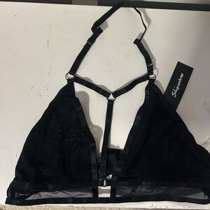 Shinestar Elegant Black Mesh Bralette